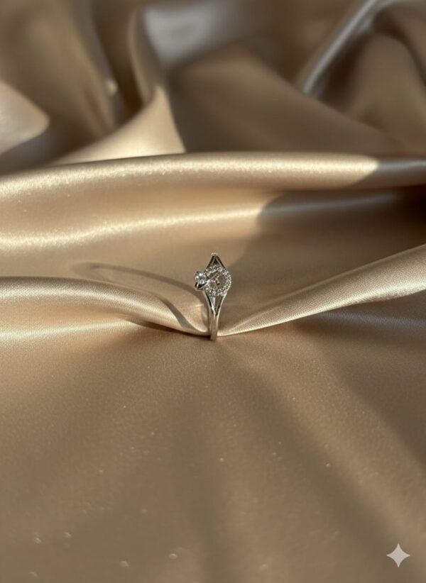 Heart-Cut Diamond Halo Promise Ring