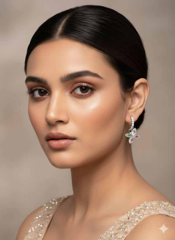 Ethereal Crystal Butterfly Drop Earrings