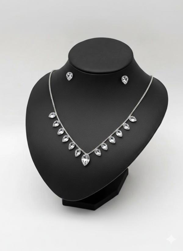 Exquisite Pear-Cut Pink Sapphire & Diamond Necklace