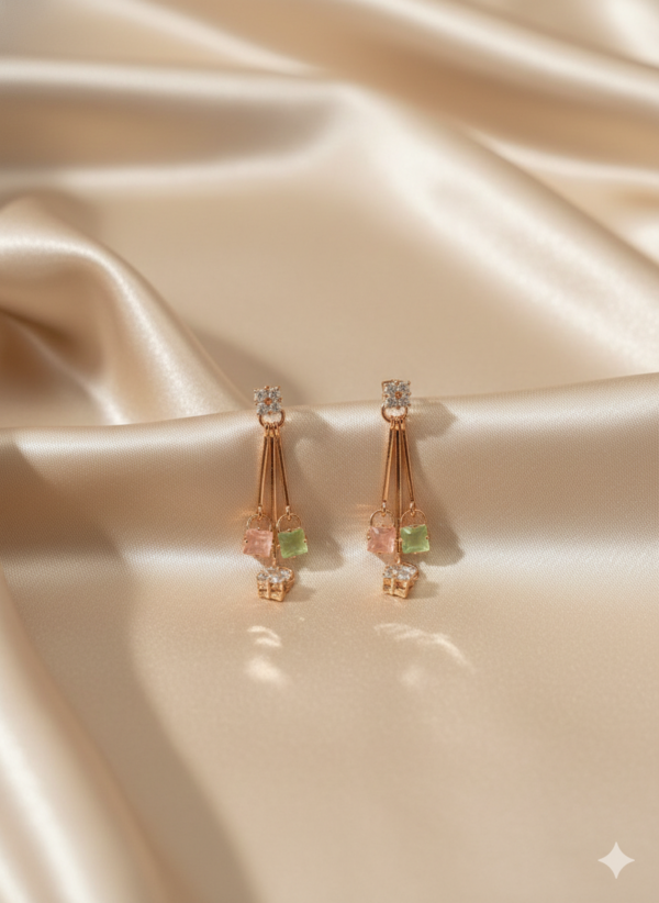 Luxury Rose Gold Dangle Earrings