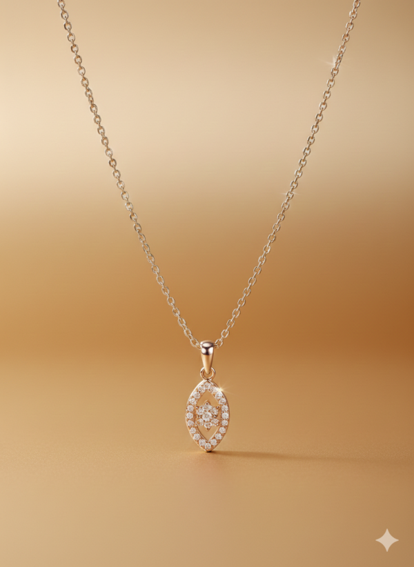 Rose Gold Marquise Diamond Pendant