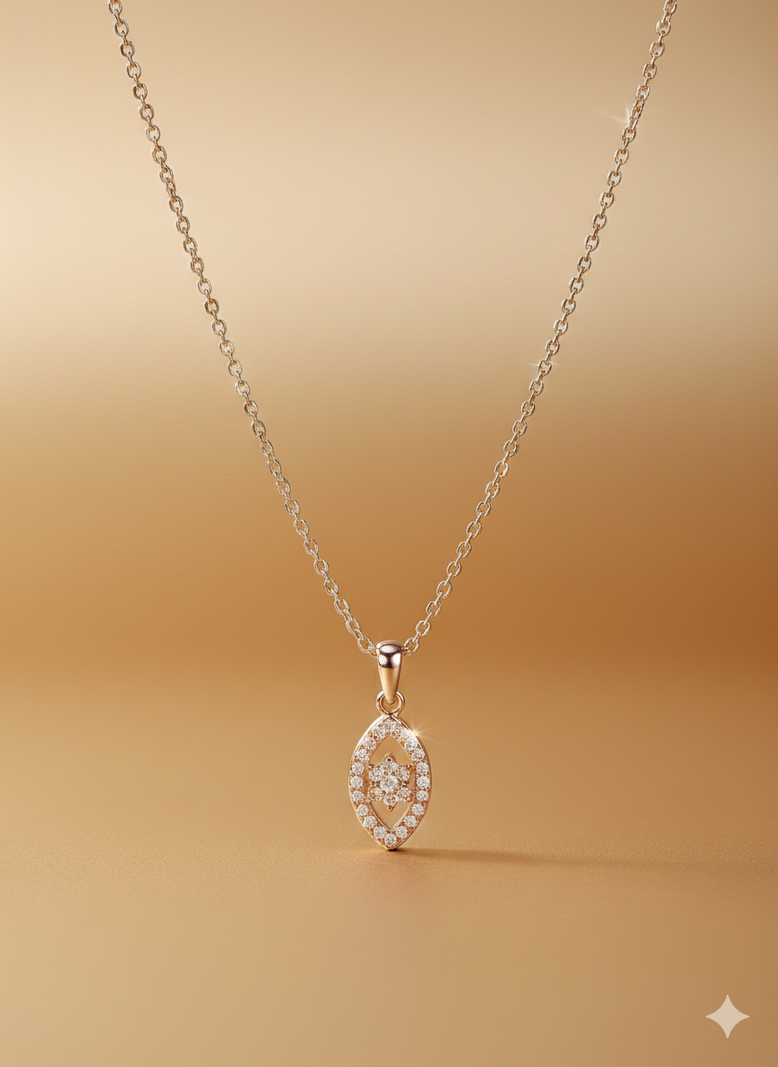 Rose Gold Marquise Diamond Pendant