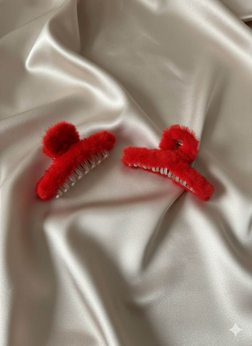 Luxury Red Velvet Hair Scrunchie